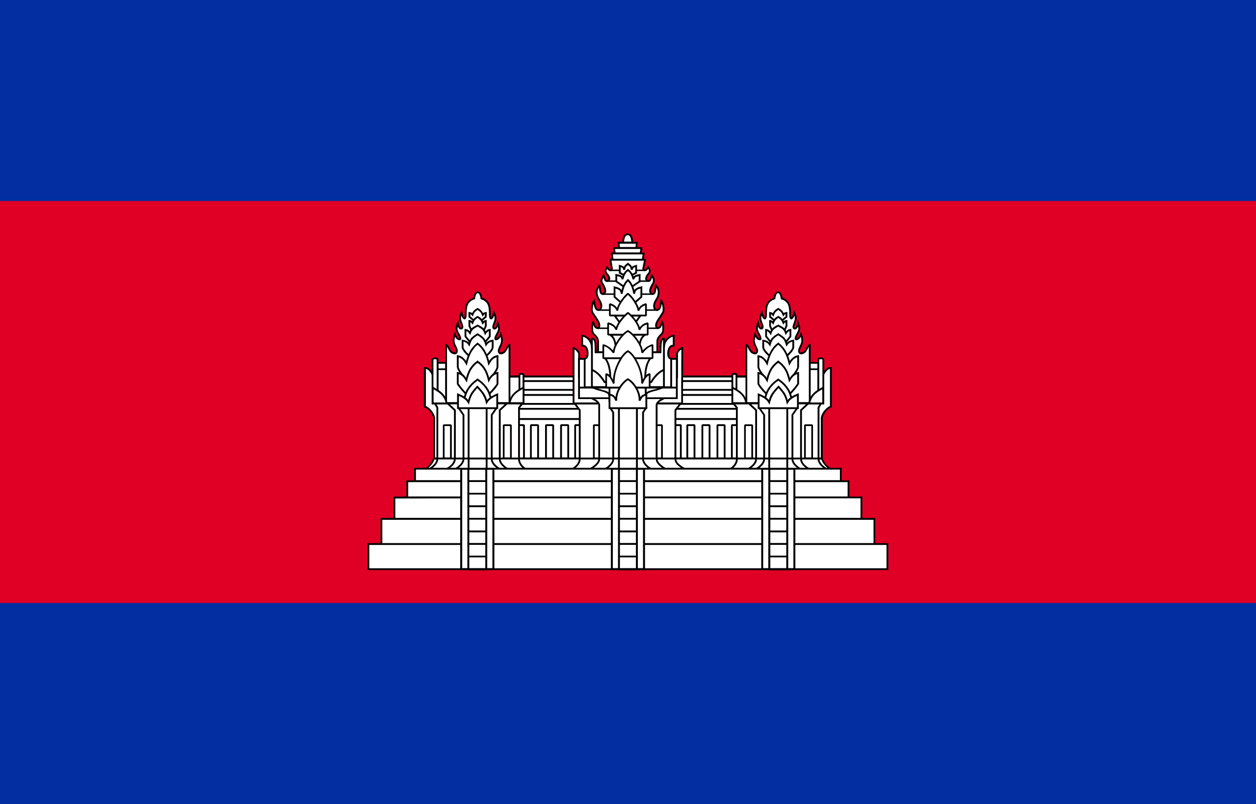 The national flag of Cambodia