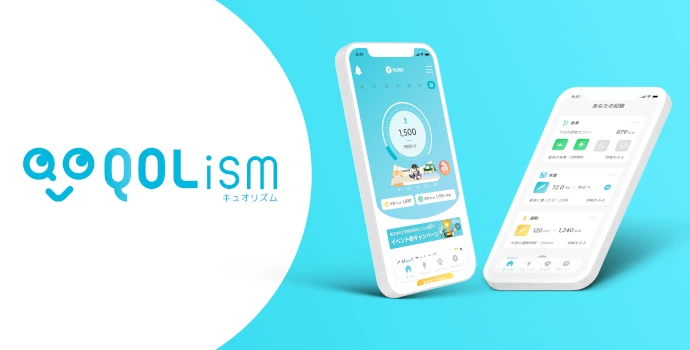 Smartphone screen image of QOLism, a health promotion app